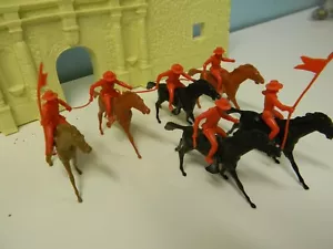 6 Marx Mounted Mexican Alamo Cavalry Very good Reissues(Mar.listing) - Picture 1 of 9