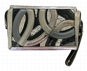Brighton Zelda Pizarra Cuero Joya Bolso sin asas Bandolera Bolso de mano Cartera Plateado Formal - Imagen 1 de 16