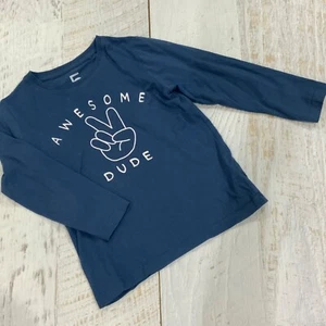 Boys sz 5 long sleeve top tshirt COTTON - awesome dude - Picture 1 of 1