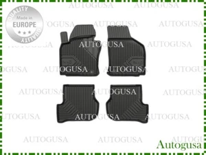 NEW LHD BLACK RUBBER FLOOR MATS LINERS ALL WEATHER FOR SKODA OCTAVIA 2004-2012 - Picture 1 of 6