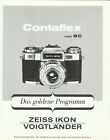 CONTAFLEX ZEISS IKON CAMERA 1960s MAGAZINE COMMERCIAL AD ADVERTISEMENT 