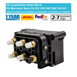Air Suspension Valve Block Fit Mercedes Benz GL320 350 450 500 550 63 2513200058 - Picture 1 of 6