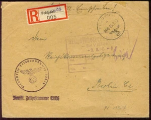 Croacia NDH 1943, SEGUNDA GUERRA MUNDIAL "División del Diablo"-369º Regimiento de Infantería Feldpost con certificado - Imagen 1 de 2