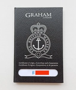 GRAHAM Watch Guarantee Warranty Booklet (Unwritten) with Stamp - Foto 1 di 1