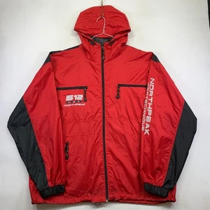 Northpeak Geotechnique Sport Windbreaker Jacket XXL Red Black Lightweight Coat - Picture 1 of 15