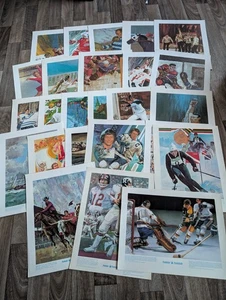 Bundle of 25 Sporting Related Art Prints- (Prudential) Circa Mid 1970's Canadian - Picture 1 of 22