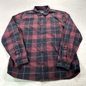 Camisa Prana Para Hombre Grande Roja Gris A Cuadros Abotonada Exterior Informal Adulto - Imagen 1 de 10
