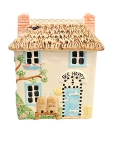 Vintage Treasure Craft Mary Lake-Thompson House Cottage Cookie Jar "Bee Happy" - Picture 1 of 10