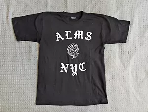 ALMS NYC Shirt Adult Medium Black New York Motorcycles Biker Rose Logo RARE - Picture 1 of 9