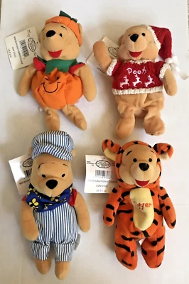 DISNEY WINNIE THE POOH LOTE DE 4 GORRO BEBÉS HALLOWEEN NAVIDAD TREN ETIQUETAS ENG Foto 1 de 2