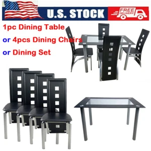 Breakfast Furniture 4 Pcs PVC Leather Chair or Dinner Table Kitchen Dining Room - Picture 1 of 15