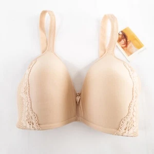 Amoena Leila Bra 32C Beige Wireless Comfort Mastectomy Prosthesis Pocket #2152 - Picture 1 of 8