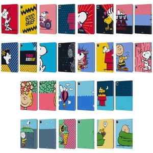 OFFICIAL PEANUTS HALFS AND LAUGHS LEATHER BOOK WALLET CASE COVER FOR APPLE iPAD - Picture 1 of 20