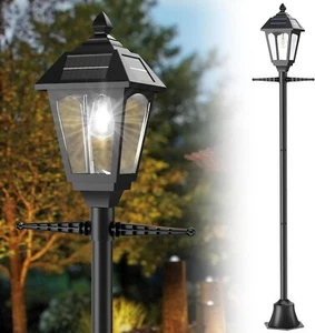 68 Inch (172cm) Solar Lamp Post Light Outdoor Garden-Dusk to Dawn - Afbeelding 1 van 5