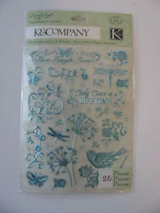 K&Company Susan Winget Embossed Foil Stickers 26 Pieces NIP - Picture 1 of 2