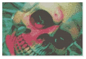 Cross Stitch Pattern  by Florashell - Gothic Skull - Picture 1 of 1