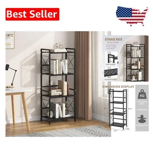 Elegant 4 Tier Metal Organizer - Stylish Storage Rack for Bathroom or Bedroom - Picture 1 of 11