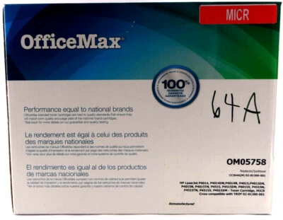 OfficeMax Compatible CC364A 64A Magenta Laser Toner Cartridge for HP Free Ship - Image 1 of 4