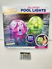 Banzai Floating Jellyfish Inflatable Glowing Pool Lights 2 Pack Fresh Batteries