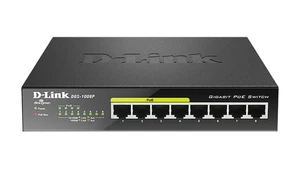 D-Link DGS-1008P/B 8-Port Gigabit Unmanaged Metal Switch with 80W across 4PoE po - Picture 1 of 3