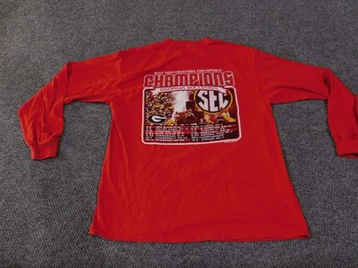 Georgia Bulldogs T Shirt Mens large Red SEC Conference Champions ncaa football - Image 1 of 4