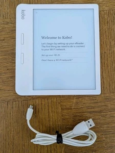 Kobo Libra H2O N873 - 8GB - Wi-Fi - 7in - eReader eBook Reader - White - Afbeelding 1 van 8