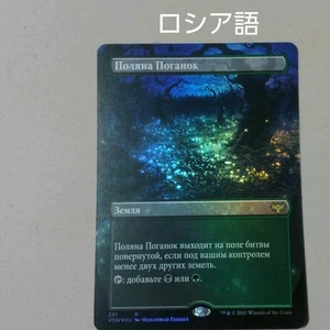 Magic The Gathering Forest Russian Foil Borderless - Picture 1 of 2