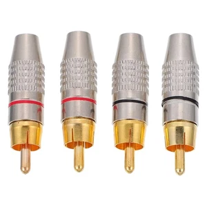 Conector de cable de audio de 4 piezas Adaptador de cable de altavoz Conectores de pala - Imagen 1 de 12