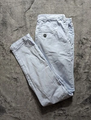 Pantalones Penn & Ink Taper Leg Botón Mosca Para Mujer Talla 38 Azul Foto 1 de 4