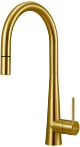 Oliveri Essente Goose Neck Pullout Kitchen Mixer Tap Brushed Gold SS2525-AU - Picture 1 of 2