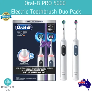 Oral-B PRO 5000 Electric Toothbrush Duo Pack Pressure Sensor Electric Toothbrush - Picture 1 of 5