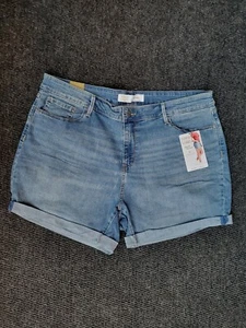 Levi Strauss Signature Women's Blue Simply Stretch Jeans Shorts Size 20 - Picture 1 of 7