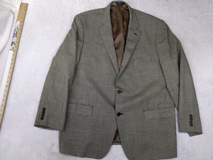 American Living Men 48R Black White Houndstooth 100% Wool Blazer Jacket 2 Button - Picture 1 of 16