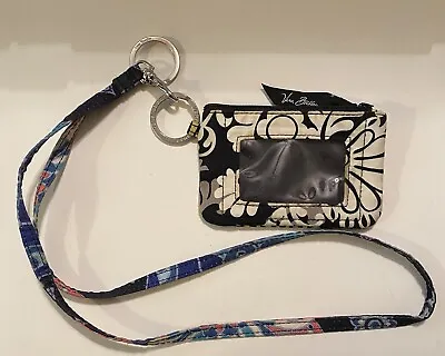 Vera Bradley Wristlet Wallet Organizer Bag Purse ID Pocket Zipper Strap Clip • 19€