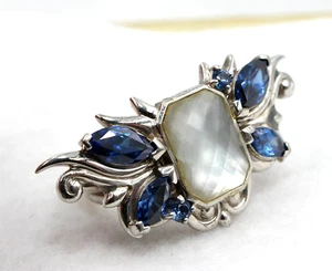 Stephen Webster .925 Sterling Silver White Blue Quartz Crystal Ring Size 11 - Picture 1 of 12