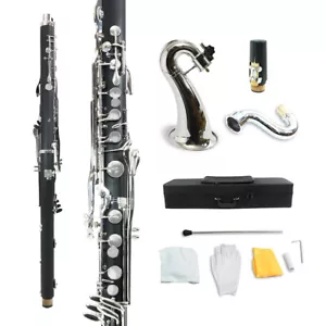New Bass Clarinet Low E Bb Flat Synthetic Wood Clarinet Pro Level Easy Blow - Picture 1 of 7