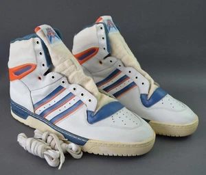 1986 ADIDAS PATRICK ERWING RIVALERY HI SIZE 16 17 52 2/3 FRANCE VINTAGE - Picture 1 of 24