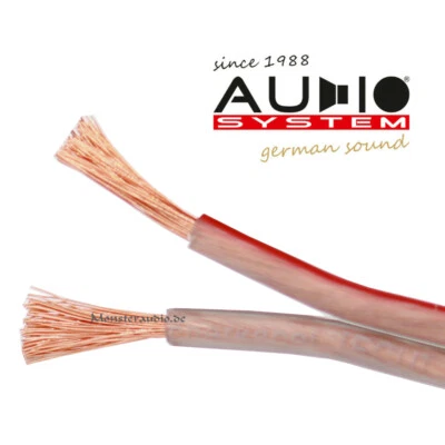 Audio System Z-SC 4mm² ECU Kupfer-Lautsprecherkabel 2-Kanal 4qmm Boxen-Kabel