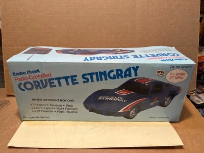 1/14 VINTAGE RADIO SHACK RADIO CONTROLLED CORVETTE STINGRAY BLUE - Image 1 of 4