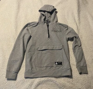 Reebok Boys Hoodie XL 14/16 Gray Quarter Zip Front Pocket - Picture 1 of 2