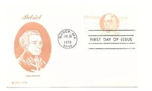 UX75 10c John Hancock postal card, unknown cachet maker FDC - Picture 1 of 1