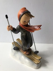 Hummel Figurine 59 Skier w/ Metal Poles - 5.5" Tall - Picture 1 of 5