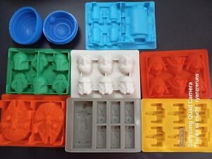 3 Sets Of New 8 Piece Star Wars Silicone Ice Cube, Chocolate,  Jello Molds