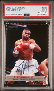 Tarjeta firmada por Roy Jones Jr 2003 SI for Kids #286 novato PSA 5 automático 10 RC Pop 1 - Imagen 1 de 2