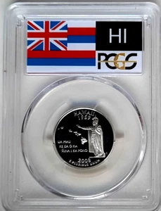 2008-S Silver Proof Hawaii State Quarter-PCGS PR 70 DCAM-State Flag Label - Picture 1 of 4