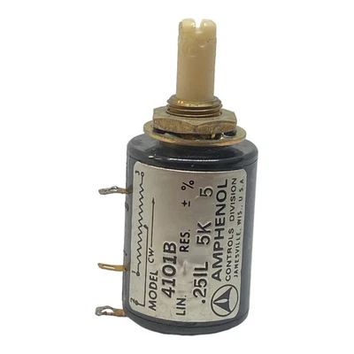 5Kohm 5K 5% High Precision Linear Potentiometer 4101B Amphenol - Bild 1 von 2