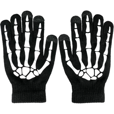 Guantes Esqueleto Vivo con Puntas de Pantalla Táctil - Perfecto para Halloween y Navidad Foto 1 de 4