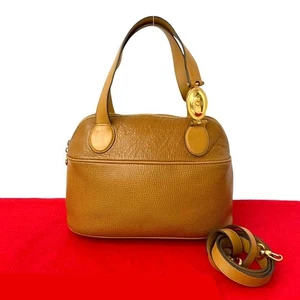 Christian Dior CD Logo Metal Schultertasche Leder Braun 24510 - Bild 1 von 10