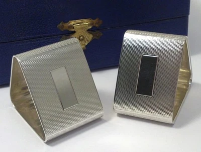 2 Vintage Indian Colonial Sterling Silver Napkin Rings – by Hamilton & Co. (79g) - image 1 of 4