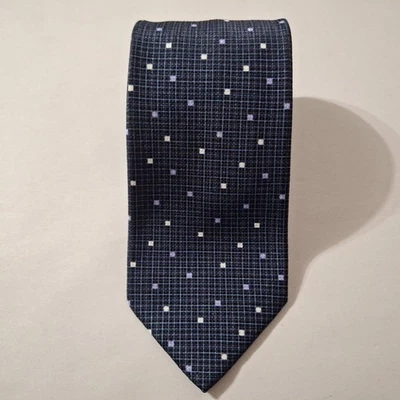 Brioni Geometric Dot Pattern 100% Silk Neck Tie Blue Hand Made In Italy Designer - image 1 of 4